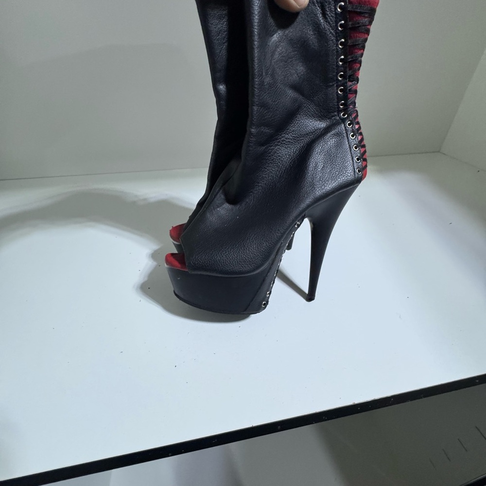 Well worn stripper boots